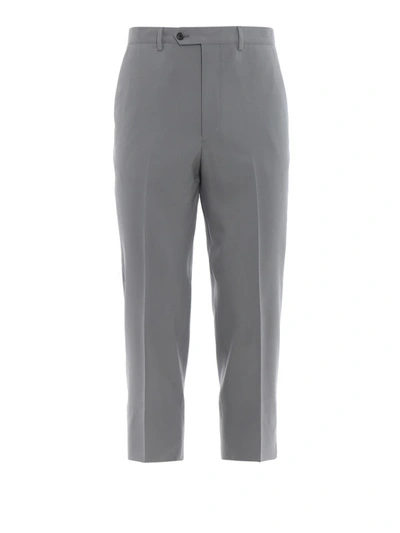Shop Prada Cool Wool Formal Slacks In Light Grey