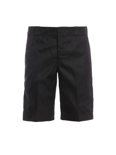 Shop Prada Nylon Gabardine Short Pants In Black