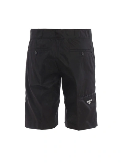Shop Prada Nylon Gabardine Short Pants In Black