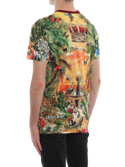 Shop Dolce & Gabbana Tropico Dg King Print T-shirt In Multicolour