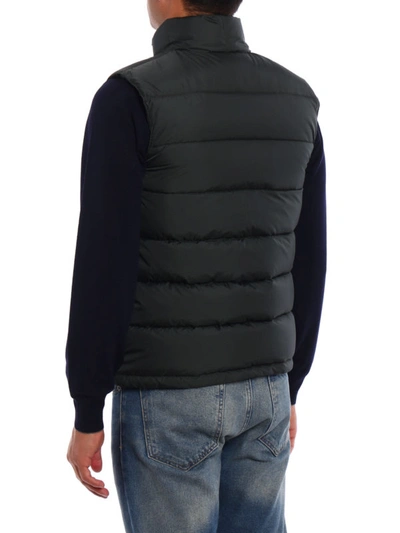 Shop Aspesi New Gilet Padded Quilted Waistcoat In Green