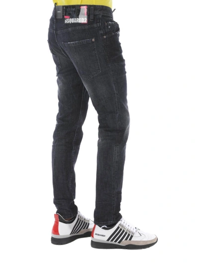 Shop Dsquared2 Skater Black Jeans With Zippers