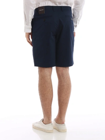 Shop Michael Kors Blue Stretch Cotton Short Pants