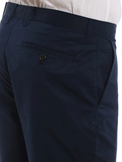 Shop Michael Kors Blue Stretch Cotton Short Pants