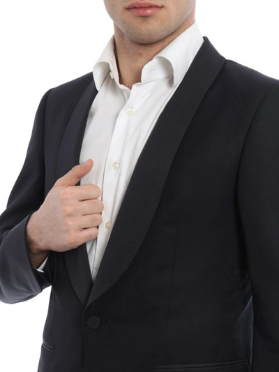 Shop Ermenegildo Zegna Wool And Silk Shawl Lapel Tuxedo In Black