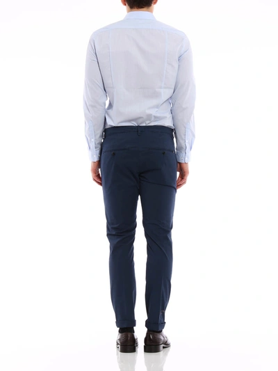 Shop Dondup Gaubert Chinos In Blue