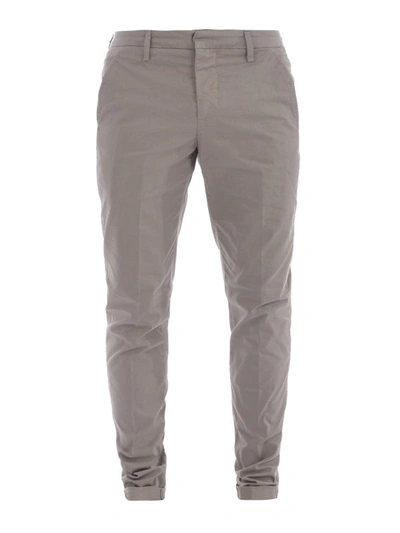 Shop Dondup Gaubert Light Cotton Trousers In Beige