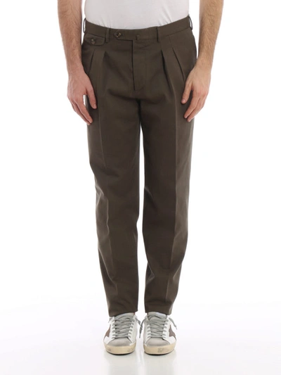 Shop Pt01 The Draper Brown Cotton Trousers