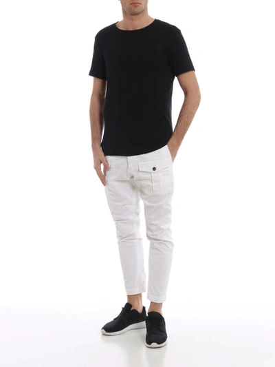 Shop Dsquared2 White Sexy Cargo Trousers