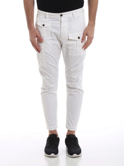 Shop Dsquared2 White Sexy Cargo Trousers