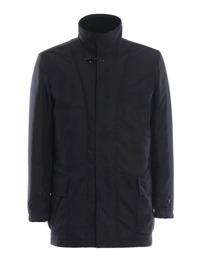 Shop Fay Double Front Padded Coat In Blue