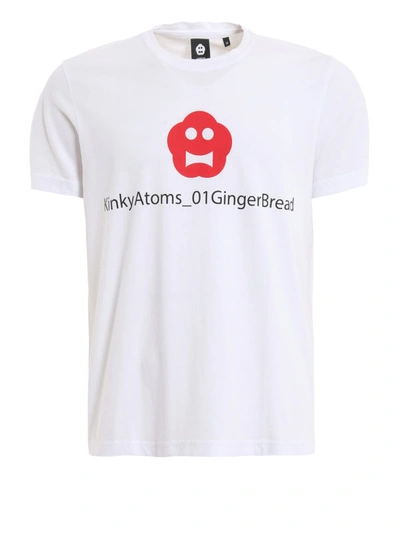 Shop Aspesi Ginger Bread Crew Neck Pure Cotton T-shirt In White