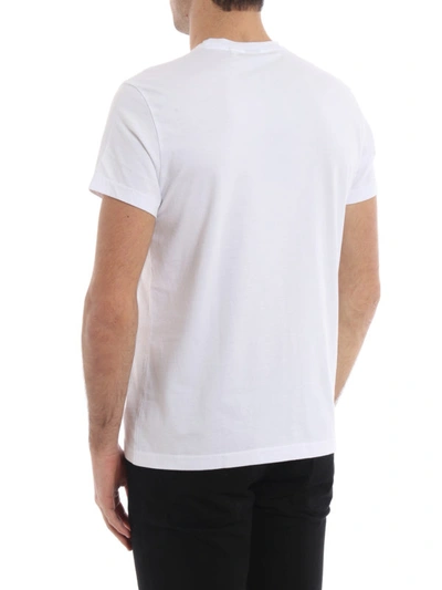 Shop Aspesi Ginger Bread Crew Neck Pure Cotton T-shirt In White