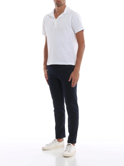 Shop Fay Soft Touch Dark Blue Cotton Slacks