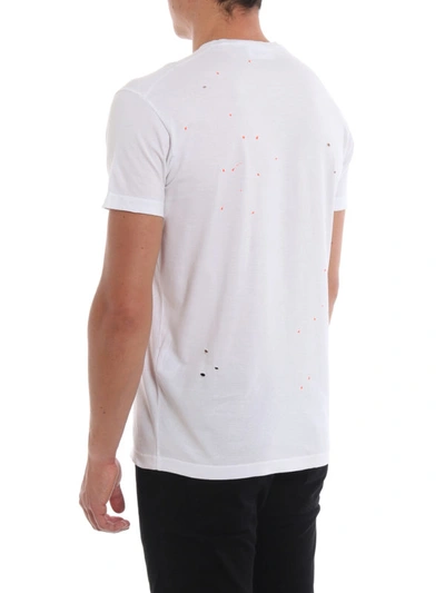 Shop Dsquared2 Multicolour Print Cotton T-shirt In White