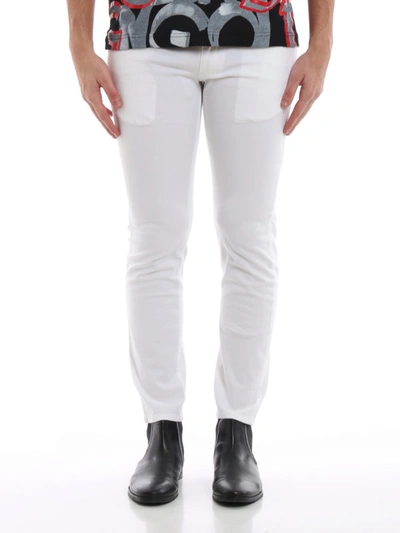 Shop Dolce & Gabbana White Skinny Jeans