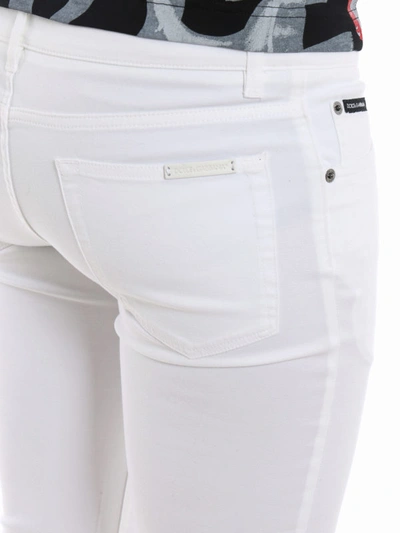 Shop Dolce & Gabbana White Skinny Jeans