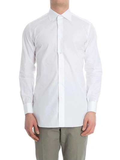 Shop Brioni Cotton Double Cuffs Shirt In White