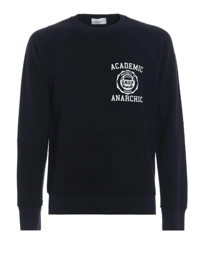 Shop Dondup Academy Anarchic Inside Out Sweatshirt In Dark Blue
