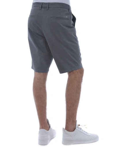 Shop Emporio Armani Grey Chino-style Short Trousers