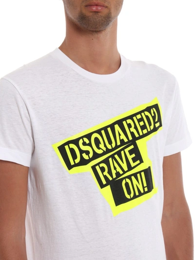 Shop Dsquared2 Rave On White T-shirt