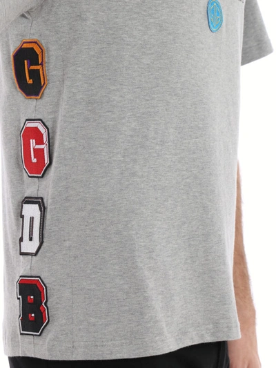 Shop Golden Goose Golden Lightning Patch T-shirt In Grey