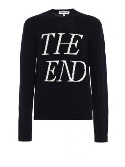 Shop Mcq By Alexander Mcqueen The End Intarsia Wool Sweater In Black