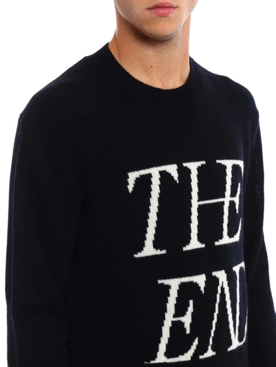 Shop Mcq By Alexander Mcqueen The End Intarsia Wool Sweater In Black