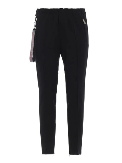 Shop Dsquared2 Jogging Fit Long Crotch Wool Blend Trousers In Black