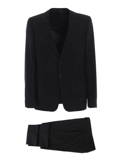 Shop Prada Wool And Mohair Blend Two-piece Suit In Black