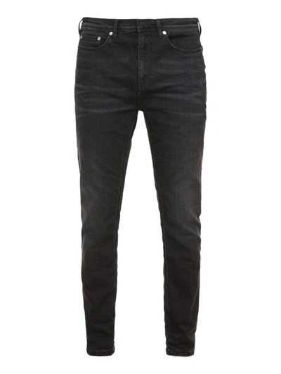 Shop Neil Barrett Faded Denim Super Skinny Jeans In Black