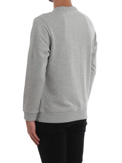 Shop Burberry Martley Horseferry Print Sweatshirt In Grey