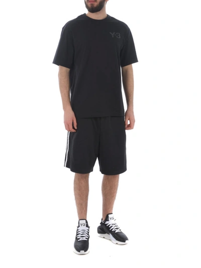 Shop Y-3 3-stripes Track Short Pants In Black