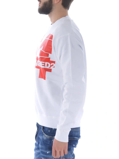 Shop Dsquared2 64  White Sweatshirt