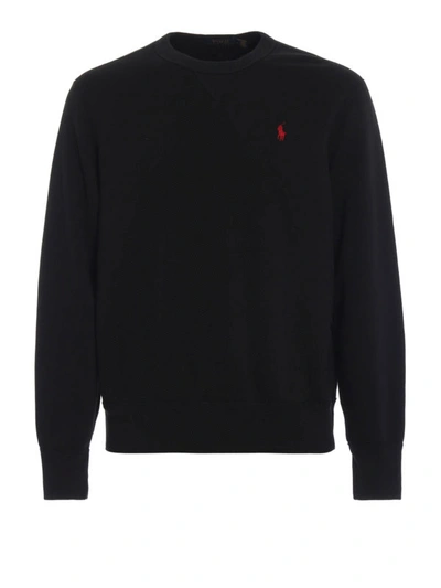 Shop Ralph Lauren Black Cotton Blend Sweatshirt