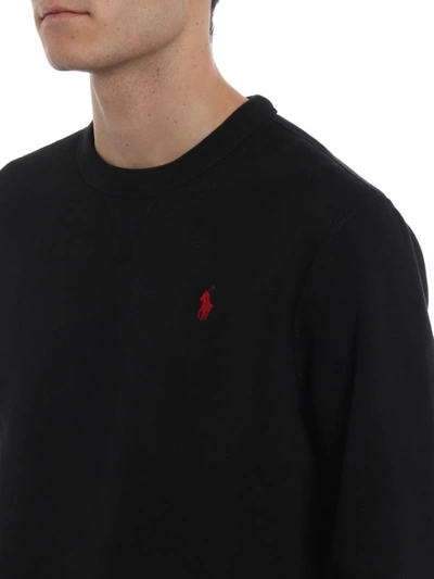 Shop Ralph Lauren Black Cotton Blend Sweatshirt