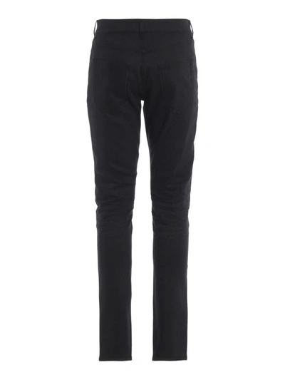 Shop Saint Laurent Black Stretch Denim Jeans