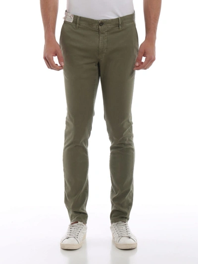 Shop Incotex Slacks Jacquard Chino Pants In Green