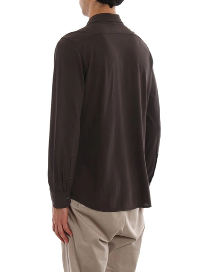 Shop Drumohr Pure Cotton Casual Shirt In Brown