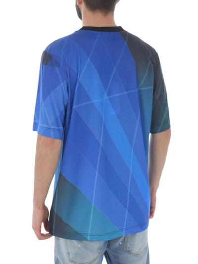 Shop Y-3 Aop Football T-shirt In Blue