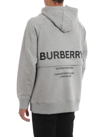 Shop Burberry Archford Pale Grey Oversize Hoodie In Light Grey