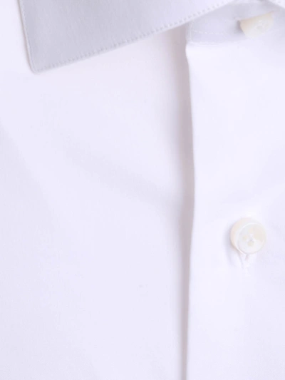 Shop Barba Cotton Shirt In White