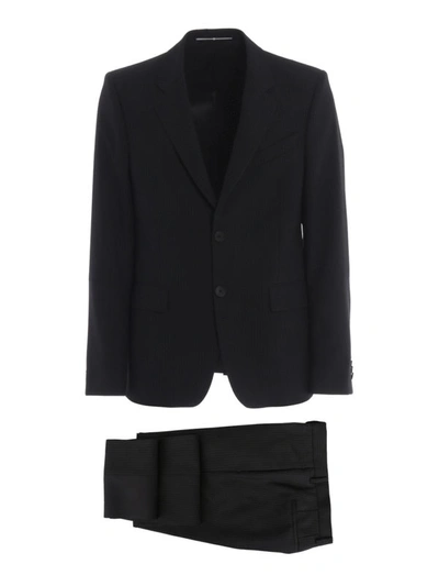 Shop Givenchy Tech Wool Pinstripe Effect Suit In Dark Blue
