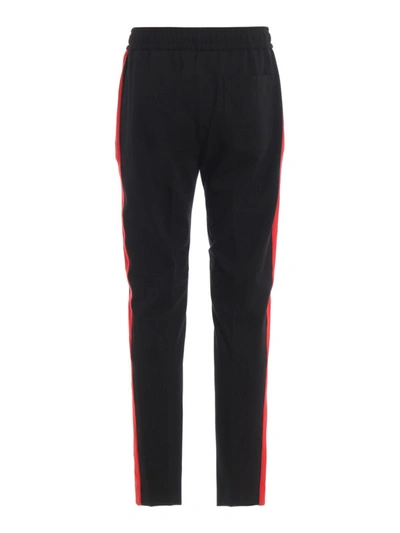 Shop Versace Jersey Joggers With Contrasting Bands In Black