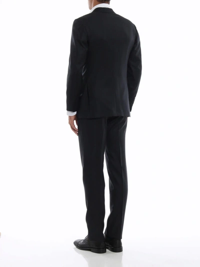 Shop Kiton Evo Dark Grey Cool Wool Two Piece Suit