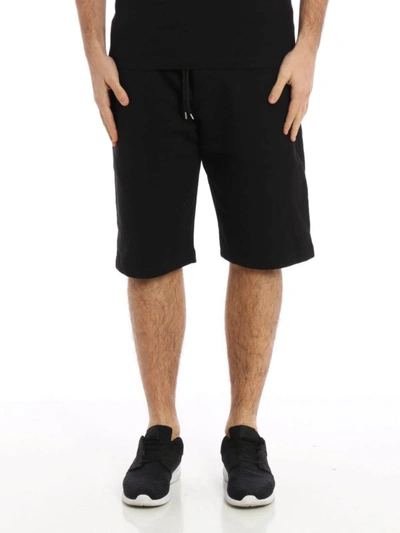 Shop Mcq By Alexander Mcqueen Embroidered Logo Short Trousers In Black