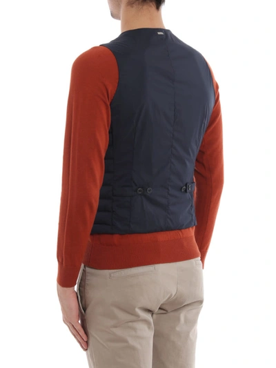 Shop Herno Lightweighted Padded Waistcoat In Dark Blue