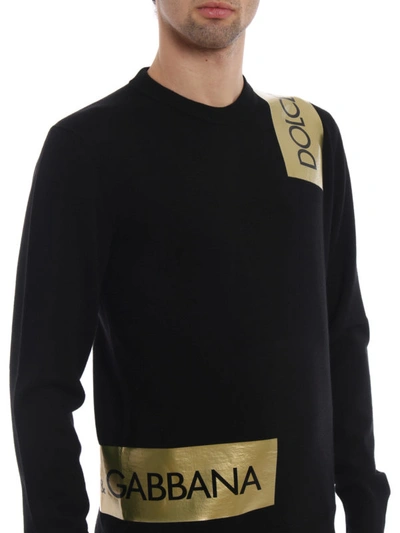 Shop Dolce & Gabbana Virgin Wool Crewneck Sweater In Black