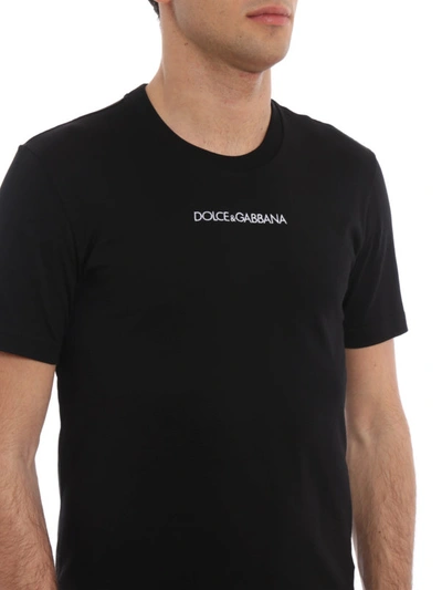 Shop Dolce & Gabbana Dolcegabbana Embroidery T-shirt In Black