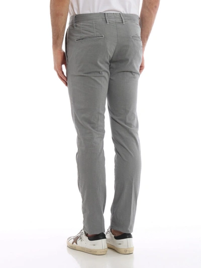 Shop Incotex Grey Lightweight Cotton Slacks